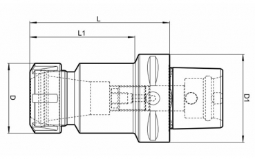 Drawing Polygonal Shank Holders - Collet chucks ER Polygonal shaft C80