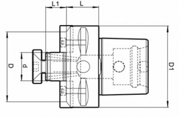 Drawing Polygonal Shank Holders - Face mill holder Polygonal shaft C80