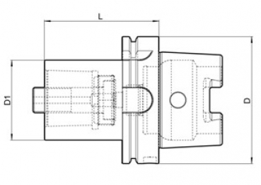 Drawing Polygonal Shank Holders - Reduction HSK on Polygon HSK-A100