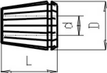 Drawing Collets - Collets Type ER / ESX - Collets ER 20 ER20 Standard 15m max.