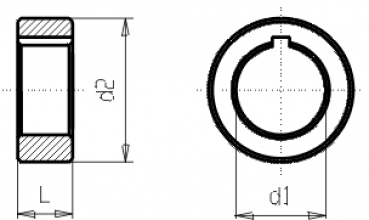 Skizze Sonstiges Zubehr - Frserdornringe - Form B gedreht u. geschliffen Drm 13mm  Form B gedreht u. geschliffen