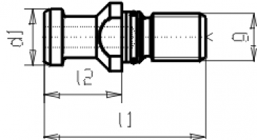 Skizze Anzugsbolzen - Anzugsbolzen DIN 69872 DIN69872 SK30