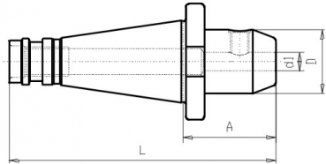 Skizze DIN 2080 - Spannfutter WELDON SK30