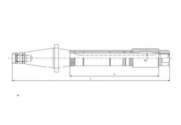 Skizze DIN 2080 - Langer Frserdorn SK40