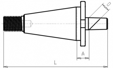 Drawing S20x2 Deckel - Taper shafts SK40