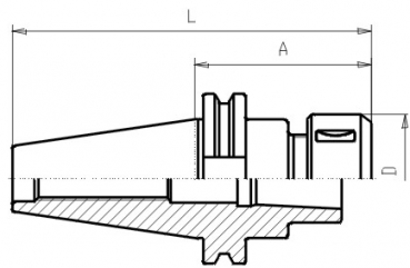 Skizze DIN 69871 - Spannzangenfutter OZ Ortlieb SK40