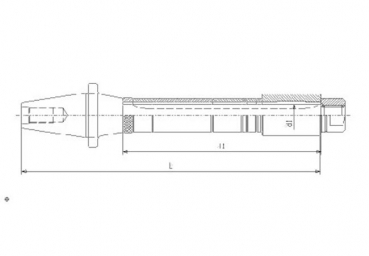 Skizze DIN 69871 - Langer Frserdorn SK50