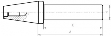 Skizze DIN 69871 - Prfdorn SK50