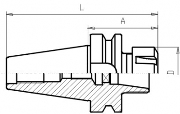 Skizze MAS-BT - Spannzangen-Futter ER BT30