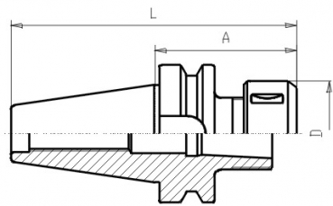 Skizze MAS-BT - Spannzangenfutter OZ Ortlieb BT30