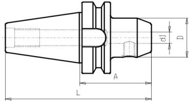 Drawing MAS-BT - End Mill Holder WELDON BT40  G6,3/15.000 rpm