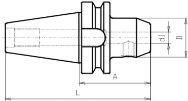 Drawing MAS-BT - End Mill Holder WELDON BT30