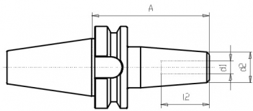 Drawing MAS-BT - Shrink Fit Holder BT40  G2,5 / 20.000 rpm