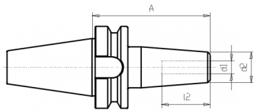 Skizze MAS-BT - Schrumpf-Futter BT40  G2,5 / 20.000 Umin