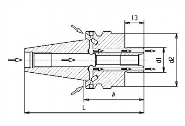 Drawing MAS-BT - Face Mill Holder BT40 AD/B