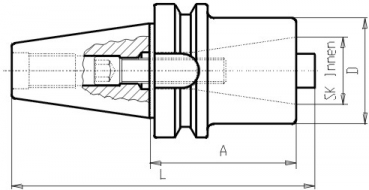 Drawing MAS-BT - Reduction Arbor BT50