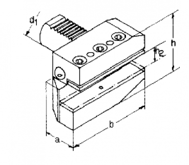 Drawing VDI - B6 Radial , left hand , long VDI 16