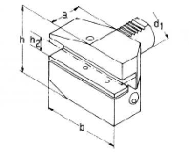 Skizze VDI - B7 Radial berkopf Rechts lang VDI 40