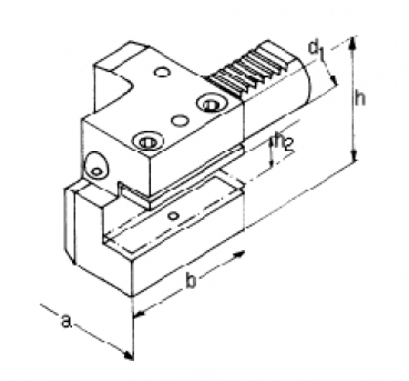 Drawing VDI - C1 Axial , right hand VDI 40