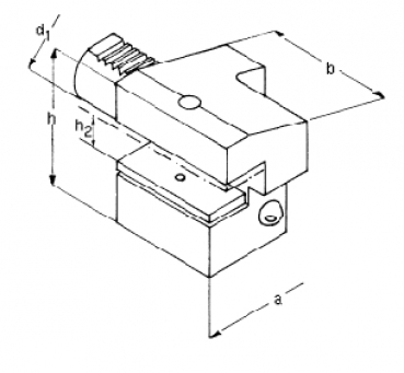 Drawing VDI - C4 Axial , inverted , left hand VDI 16