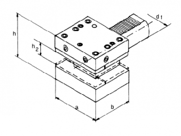 Drawing VDI - D1 Square Tool Holder VDI 40