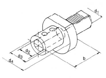 Drawing VDI - E1 U-Drill Holder VDI 20