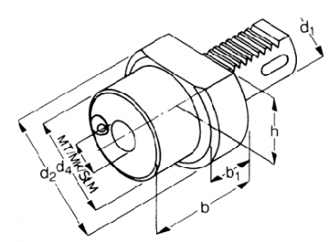 Drawing VDI - F Morse Taper Holder VDI 20
