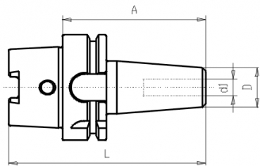 Skizze HSK DIN 69893 - Schrumpf-Futter HSK A63  G2,5/20.000 Umin