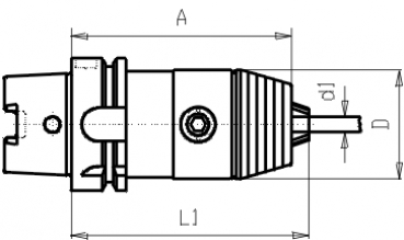 Skizze HSK DIN 69893 - Hoch-Przisions-Bohrfutter HSK A63  