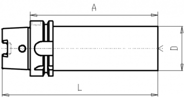 Skizze HSK DIN 69893 - Rohling HSK A100  