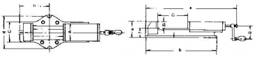 Skizze Schraubstcke Maschinen-Schraubstock hydraulisch