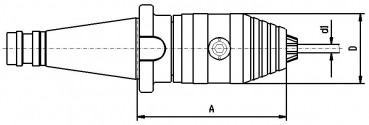 Skizze DIN 2080 - Przisions-Bohrfutter SK40